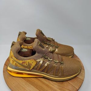 Nike Brown and Gold Athletic Shoes